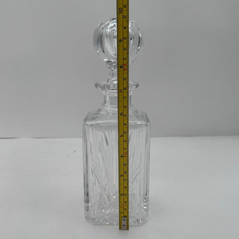 Gorham Crystal Decanter with Stopper Square Spirits Whiskey Bottle 10 Inch