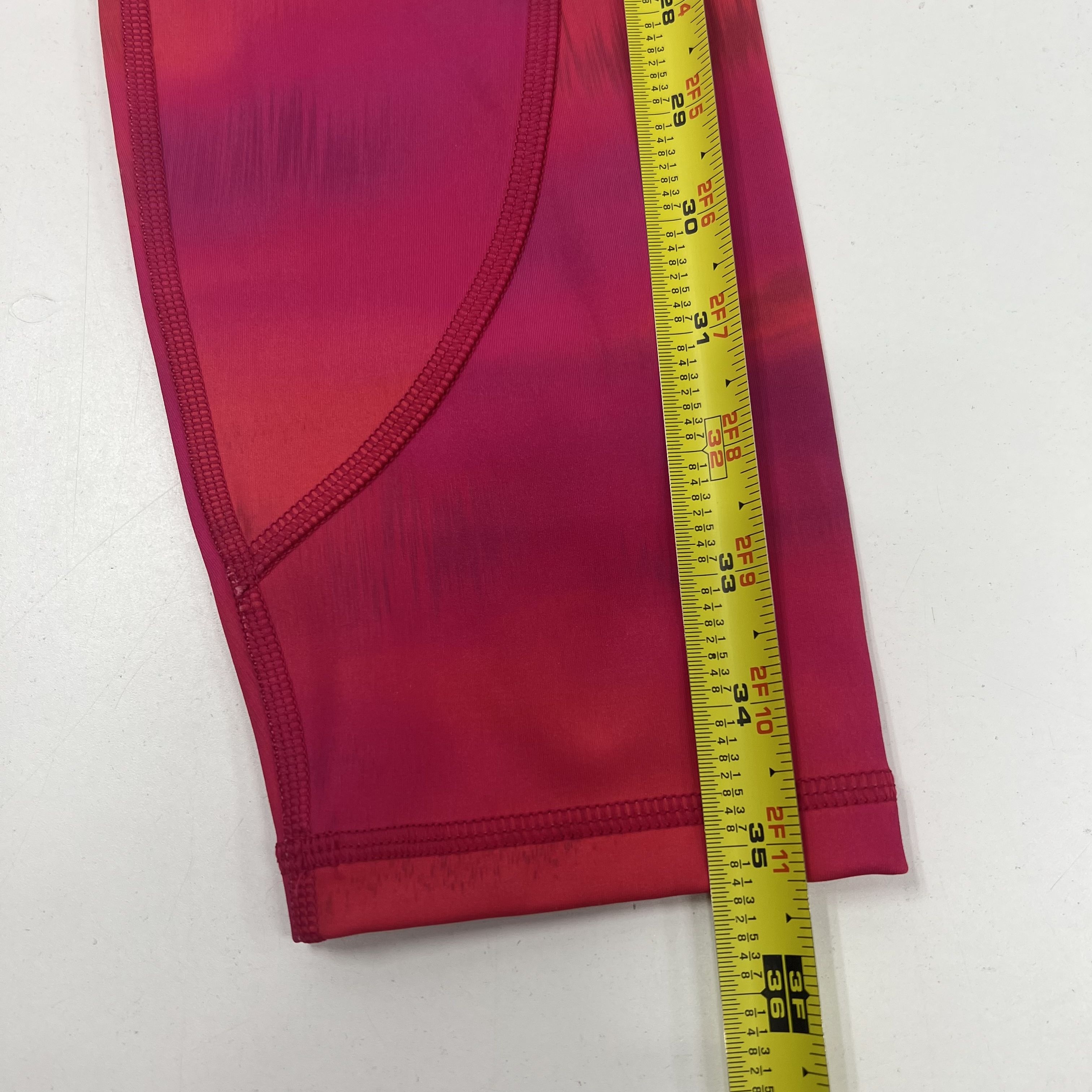 Athleta NWT Pink Rainier Printed Tight High Rise Zip Pocket Leggings Womens 1X