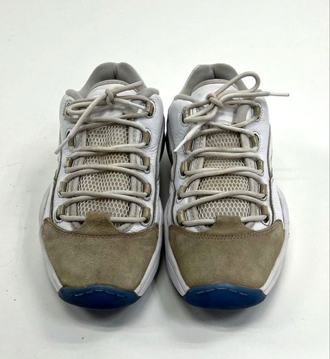 Reebok Question Low Allen Iverson White Tan Suede Basketball Shoes Size 12