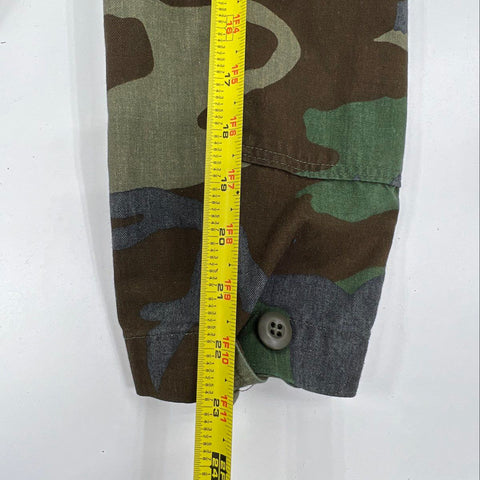 Vintage 80s US Army BDU Combat Jacket Woodland Camo USNDC Men's Small Regular