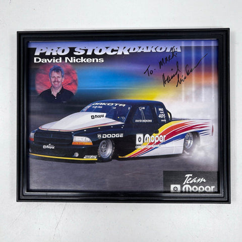 NASCAR Framed Print Lot 5 Signed Adam Petty David Nickens Lance Norick Mopar