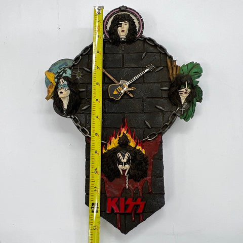 KISS Band 3D Wall Clock Gene Simmons Paul Stanley 12.5 Inch Music Collectible