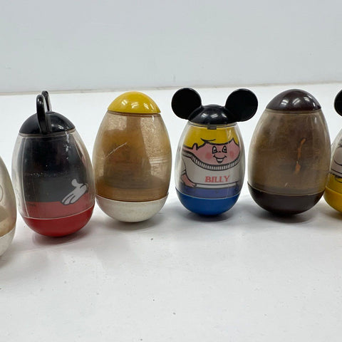 Vintage 70s Hasbro Weebles Lot of 10 Figures Disney Mickey Mouse Club Toys