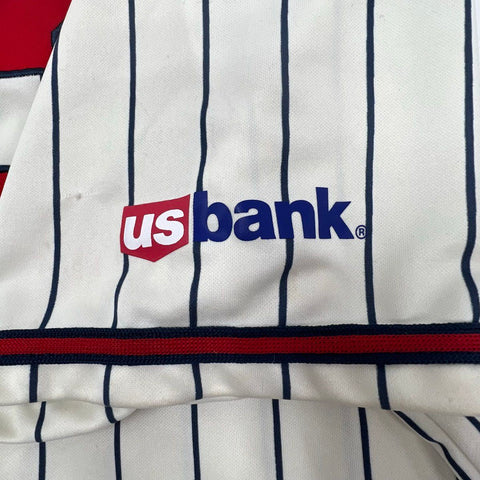 Match-Up KC Pinstripe Baseball Jersey #23 USA Logo Sleeve Mens Size M