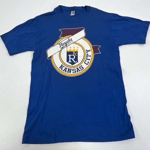 Vintage 80s Lot of 2 Kansas City Royals MLB T-Shirts Single Stitch Artex L M