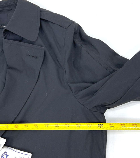 DSCP Garrison Collection Black Military Trench Coat Lined Men's 42L NWT