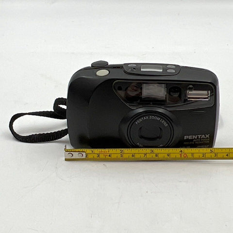 Vintage Pentax IQZoom EZY 35mm Film Camera 38-70mm Lens Tested Shutter Flash