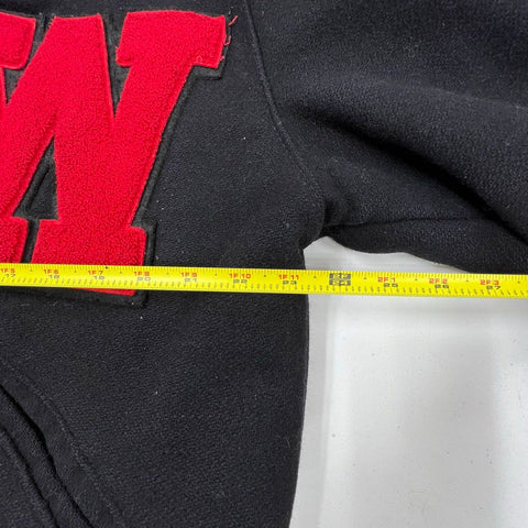 DeLong Vintage Y2K Womens Wool Varsity Letterman Jacket Westside 04 Black L