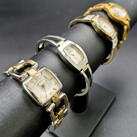 Fossil Women's Wristwatch Lot of 4 ES-1781 ES-9646 ES-1285 ES-9878