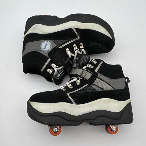 Vintage Y2K Street Flyers 8201 Black Retractable Roller Skate Shoes Men 8