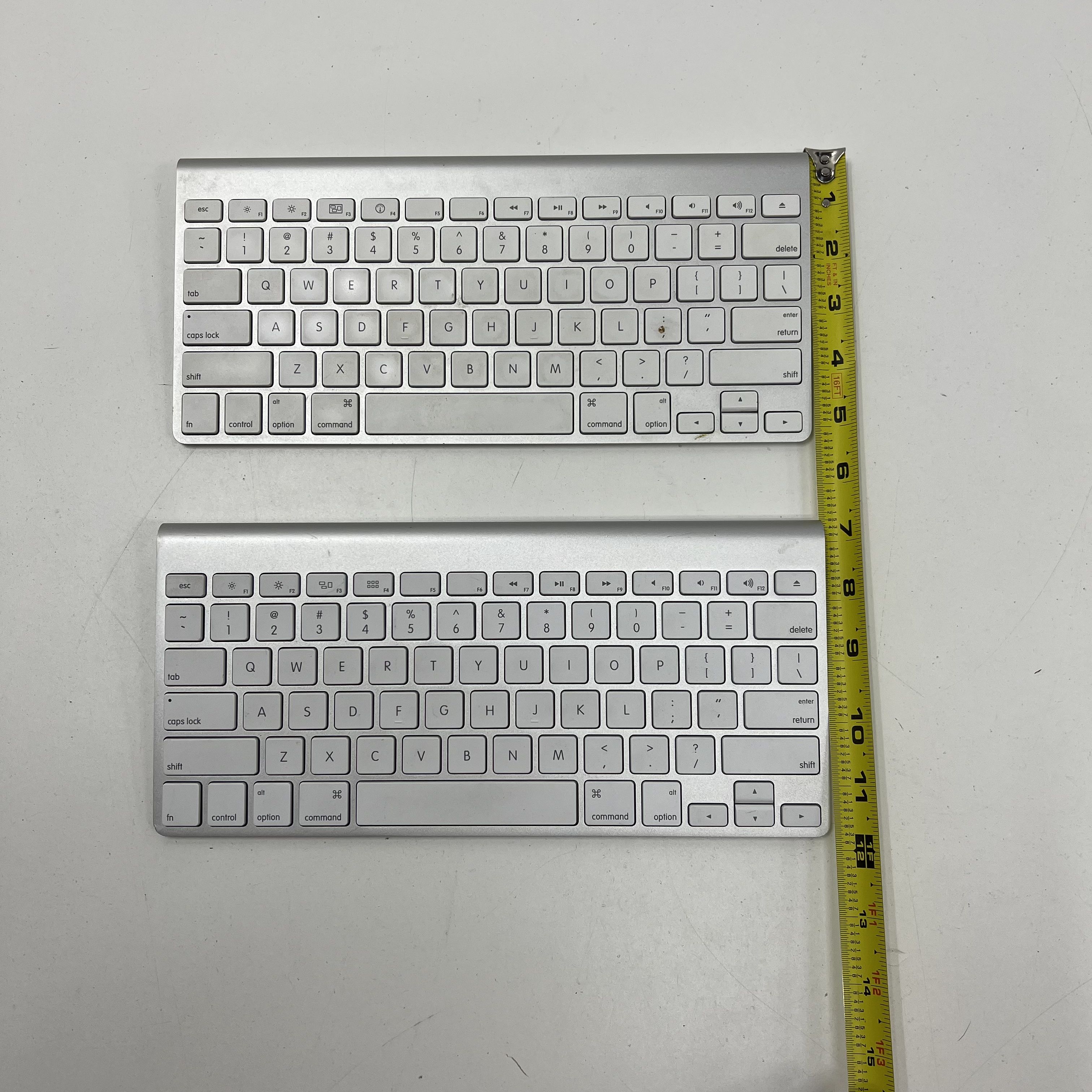 Lot of 2 Apple A1314 Wireless Bluetooth Keyboard Aluminum