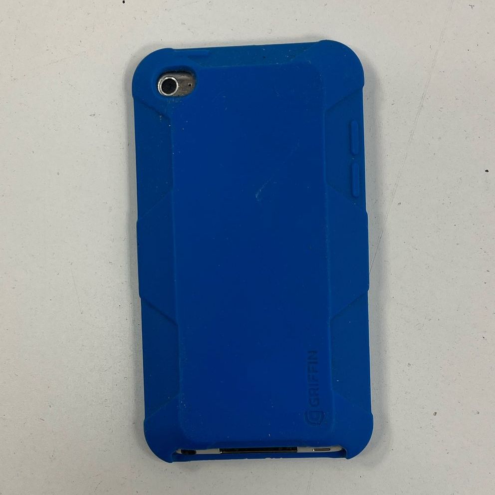 Apple iPod Touch Silver in Blue Rubber Case *Dead Spots on Screen *Factory Reset