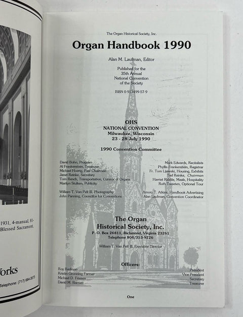 Lot Of 2 Organ Handbooks Vintage c1990 & c1969 Hardcover & Paperback