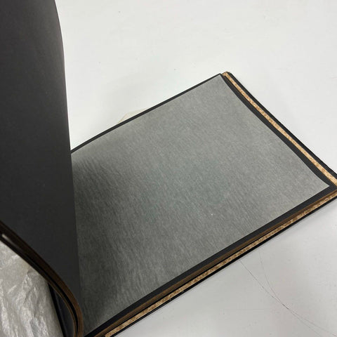 Vintage Japanese Lacquer Photo Album Scrapbook Mt Fuji Hand Painted Inlay