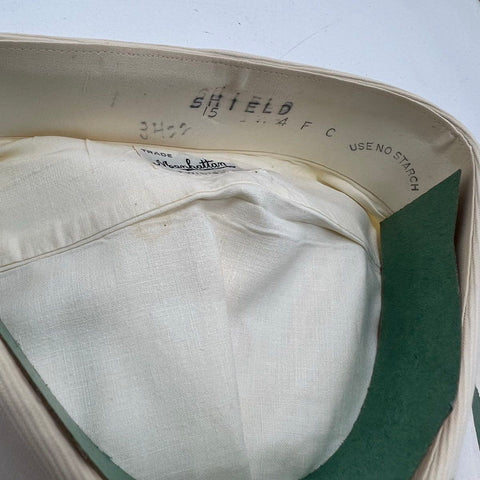 Vintage 50s Manhattan Twilight Pleated Tuxedo Dress Shirt NOS In Box Sz 15-34