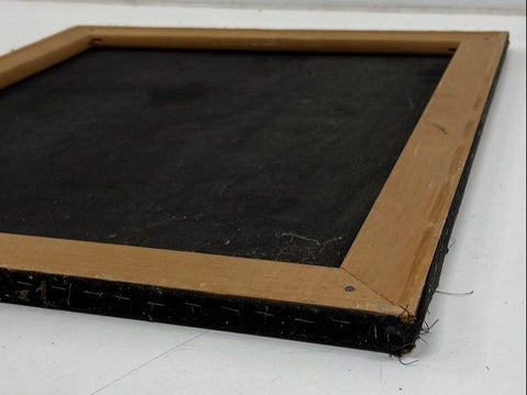 Signed 1956 Mid Century Oil on Velvet Painting Harness Racing Horses 20x24