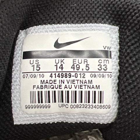 Nike Huarache 2K4 Black White Metallic Silver Baseball Cleats Size 15