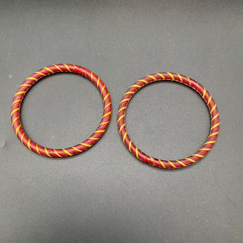Traditional Indian Statement Jewelry Lot Green Red Glass Stones Bangles 10 Pcs