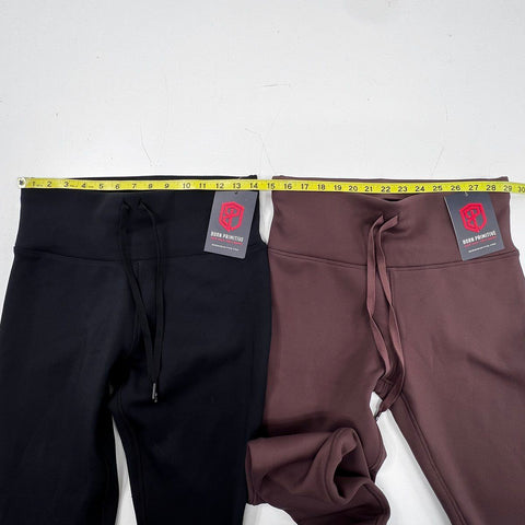 Born Primitive Women's Fleece Lined Leggings French Roast Black 2 Pack Sz L NWT