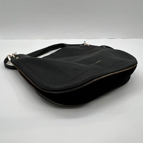 Rebecca Minkoff Black Pebbled Leather Hobo Shoulder Bag Gold Hardware