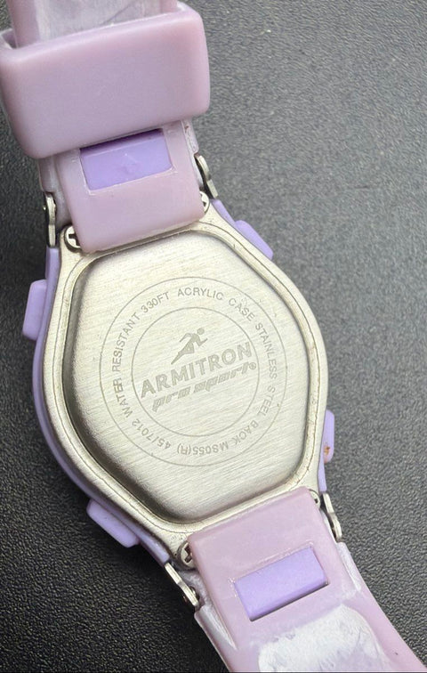Armitron Digital Sport Watches Lot of 3 Pro Sport All-Sport Lavender Black