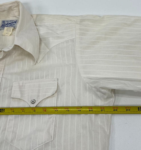 Vintage 70s/80s Lot of 2 Western Pearl Snap Shirts Big Smith Tru-West Sz L
