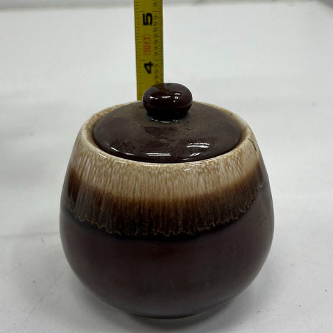 Vintage McCoy Brown Drip Glaze 5pc Mug & Sugar Bowl Set USA #7025 #7020