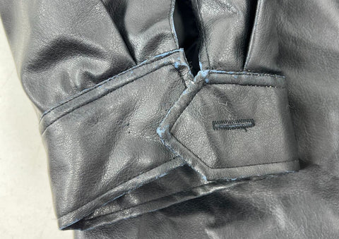 Vintage Steve & Barry's Missouri State Faux Leather Jacket Coat XXXL Black