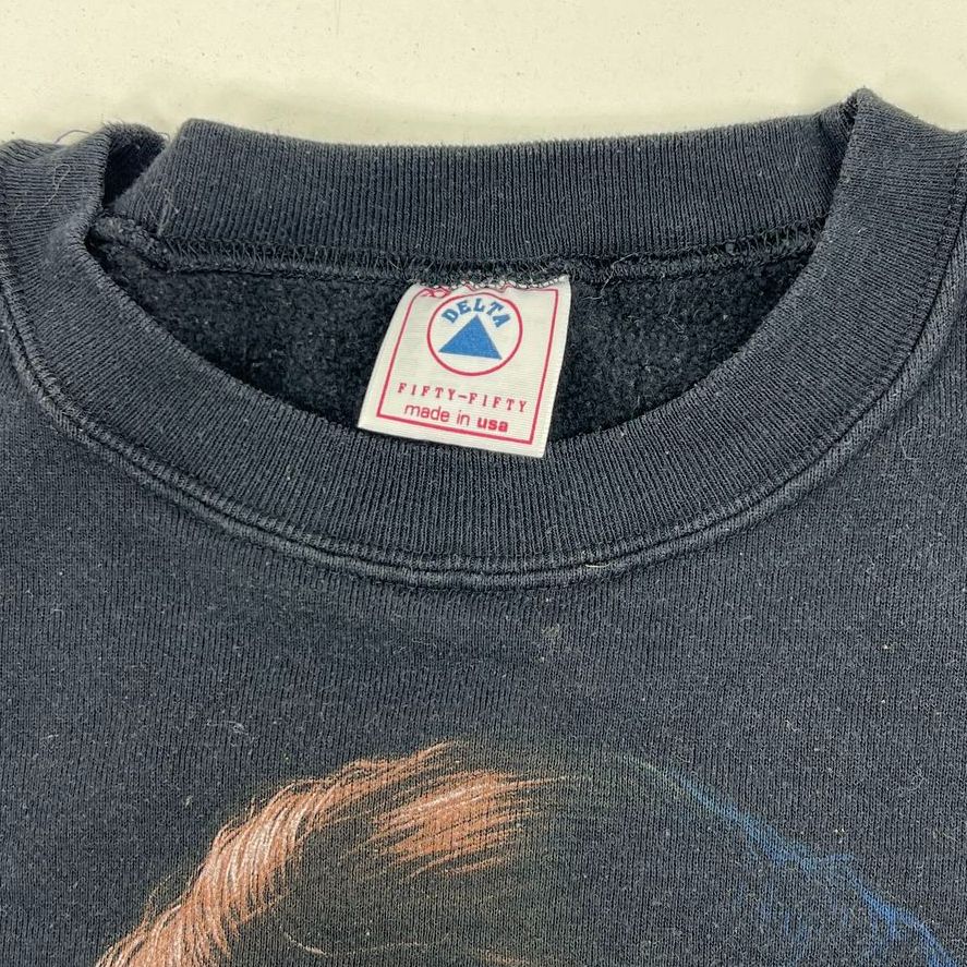 Vintage 90s Neil Diamond Black Graphic Tour Sweatshirt Crewneck Men's L