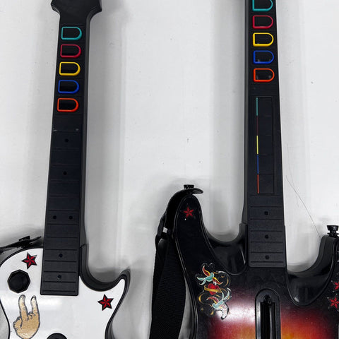 RedOctane Guitar Hero Wii 2 Controllers Gibson Les Paul Not Tested Sold As-Is