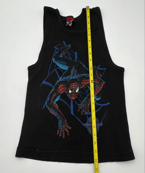 Vintage 2002 Spider-Man Movie Promo Ribbed Tank Top Made in USA Marvel Sz S