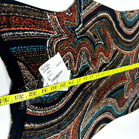 Eva Varro Women's Sleeveless Maze Print Dress D12706NB Multicolor NWT Sz S