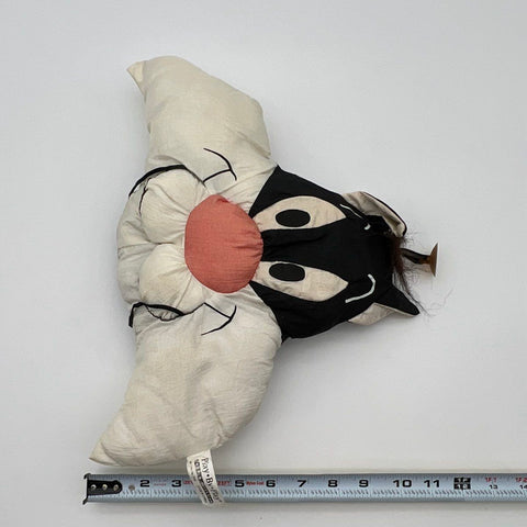 Looney Tunes Play By Play Sylvester the Cat Face Plush Pillow 1994 Vintage