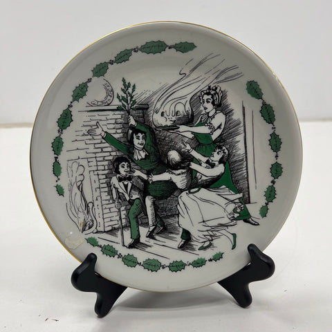 Shenango 1961 A Christmas Carol Plate "Here Comes The Plum Pudding" R. Flading