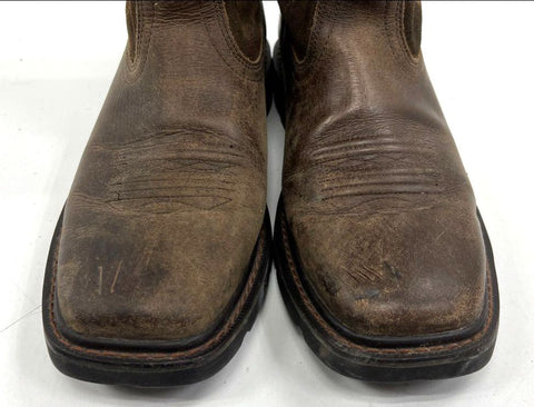 Ariat Anthem Western Work Square Toe Brown Leather Men's Boots Size US 6D