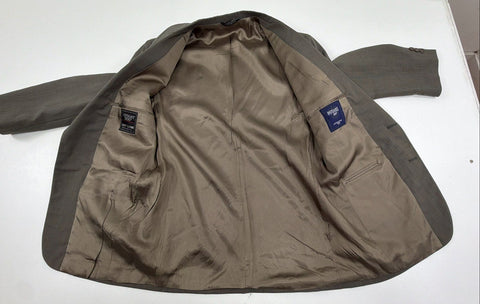 Lot 2 Men's Suit Coats Joseph & Feiss Black Botany 500 Grey Plaid Chest 21-22