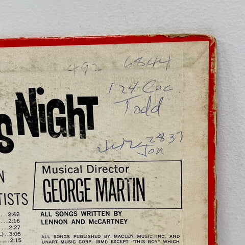 The Beatles A Hard Day's Night 1964 LP Vinyl Record UAL 3366 United Artists Mono