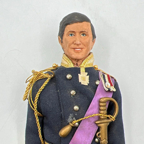 Prince Charles Doll Royal Wedding Military Uniform 12 Inch Vintage No Shoes