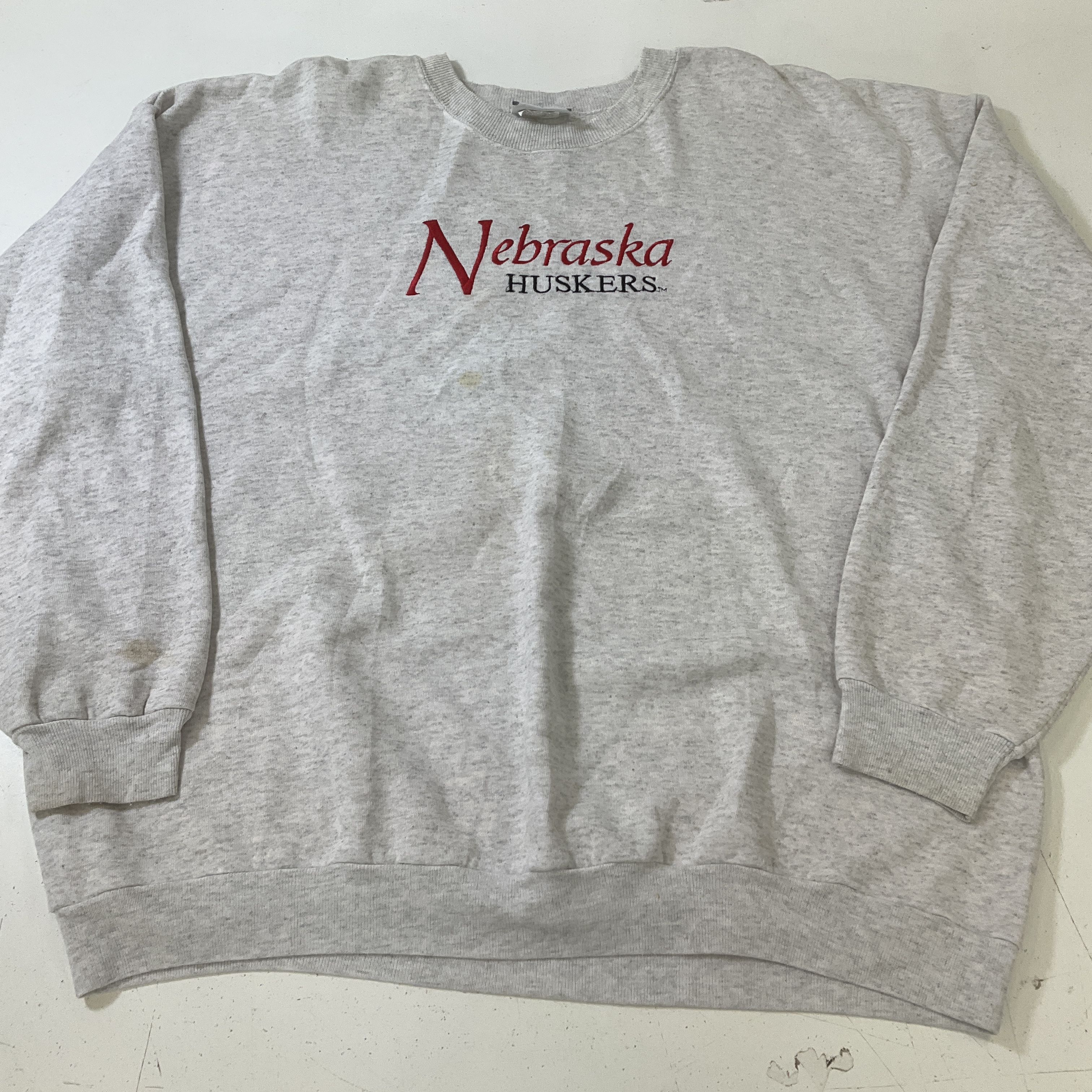 Vintage Lee 1990s Embroidered Nebraska Cornhuskers Crewneck Sweatshirt Size 3X