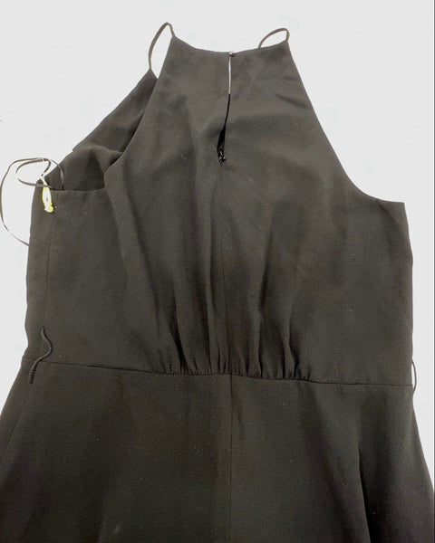 CeCe Women's Black Halter Asymmetrical Ruffle Essentials Dress Sz 4 NWT