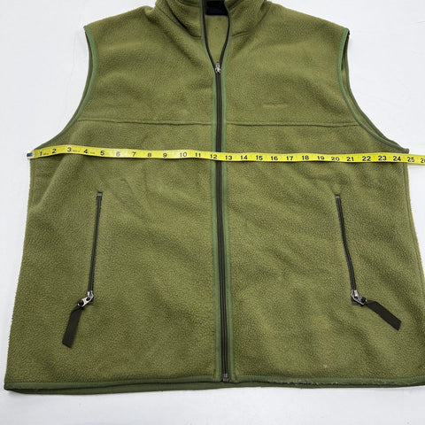 Patagonia Men's Green Synchilla Fleece Full Zip Vest Sz XL