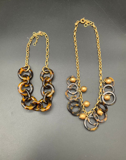 J Crew Chicos Liz Claiborne Faux Tortoiseshell Tigereye Jewelry Lot of 12