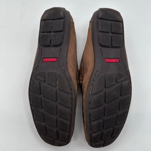 Bosi Brown Leather Driving Loafers Slip On Moccasins Men's Size 9