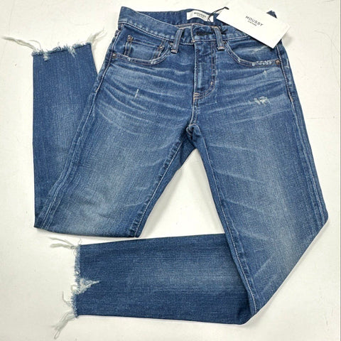 Moussy Vintage Women's MV Tyrone Skinny Blue Distressed Jeans Japan Sz 24 NWT