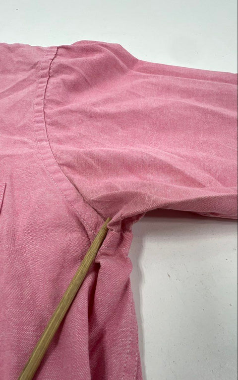 Vintage 90s Peanuts Men's Pink Button Down Snoopy Shirt Sz 14.5 32/33