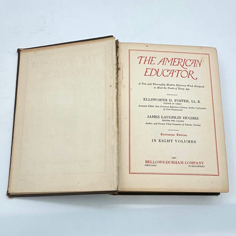 The American Educator 1927 Encyclopedia Set 6 Volumes Bellows-Durham Company