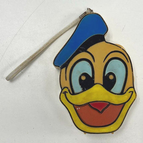 Vintage 1970s Walt Disney Donald Duck Head Transistor Radio Hong Kong