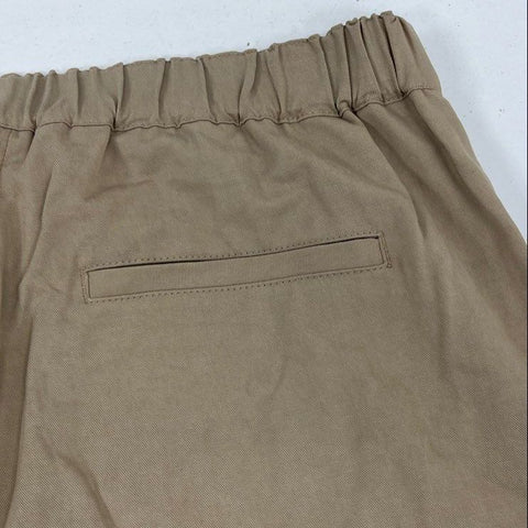 Banana Republic NWT Tan Pull-On Wide Leg Crop Tencel Pants Women's S