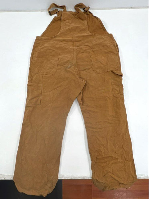 Carhartt Brown Washed Duck Loose Fit Bib Overalls Kids' Size XXL (20)