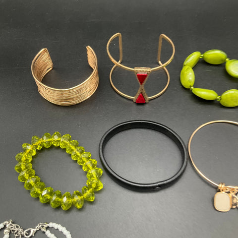 Costume Jewelry Bracelet Lot of 27 Beaded Cuff Bangle Macrame Byzantine Modern